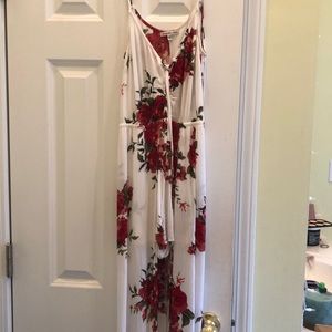 White and Floral One Piece Romper